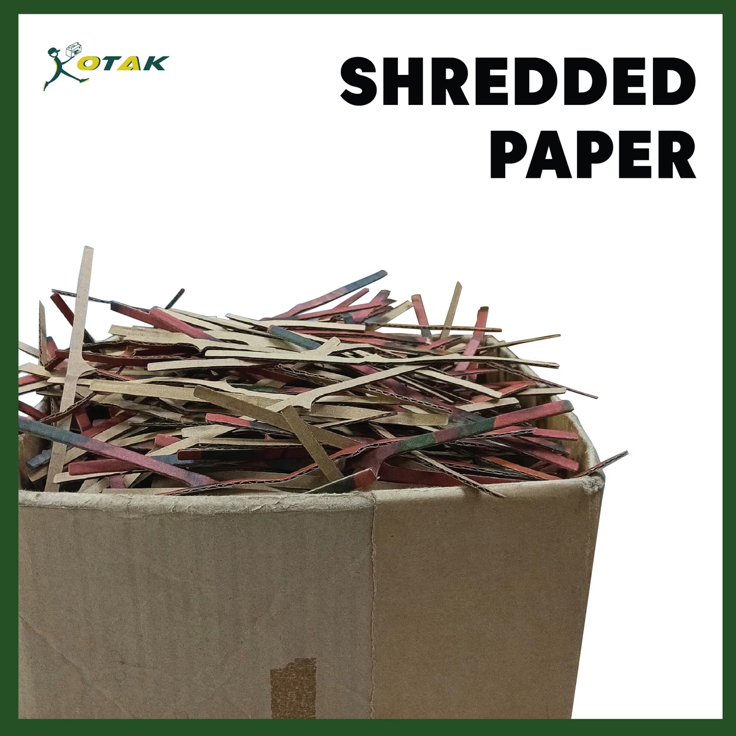 Shredded Paper Cardboard / Fill in Box for Protection (10 packs)