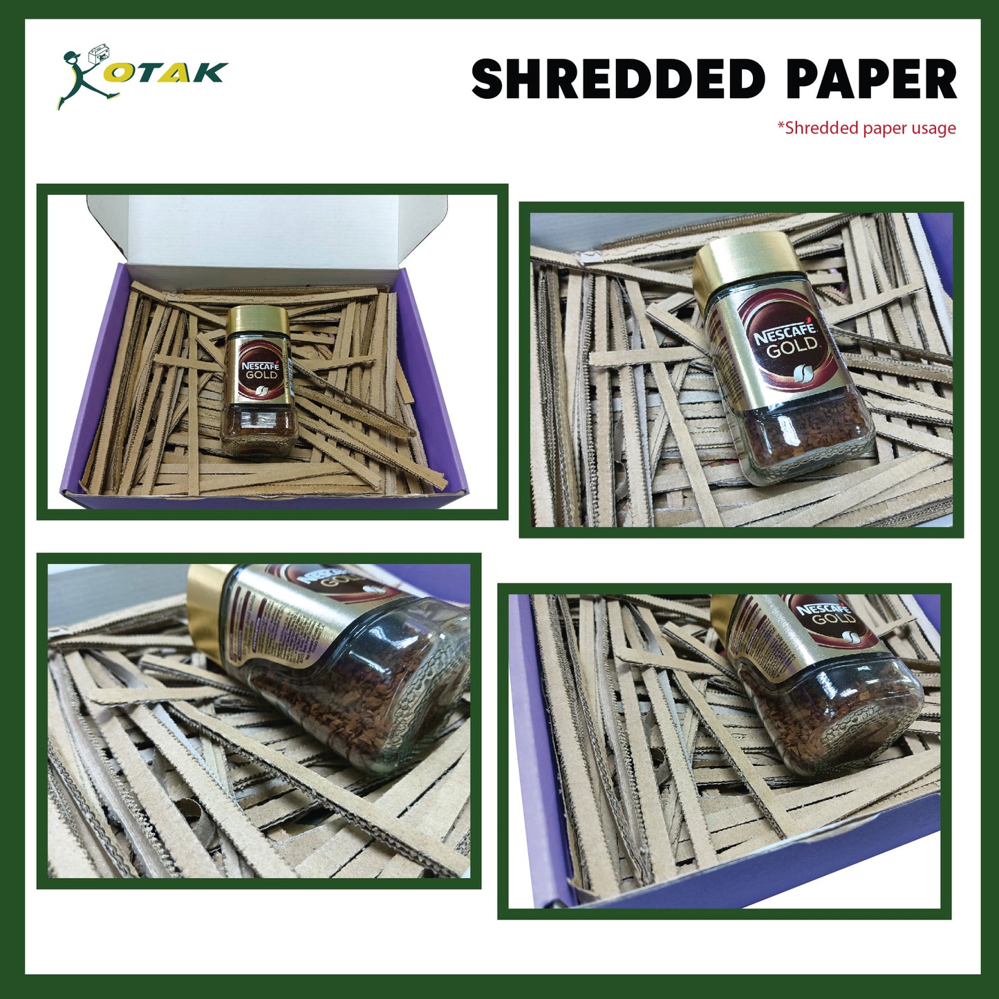 Shredded Paper Cardboard / Fill in Box for Protection (10 packs)