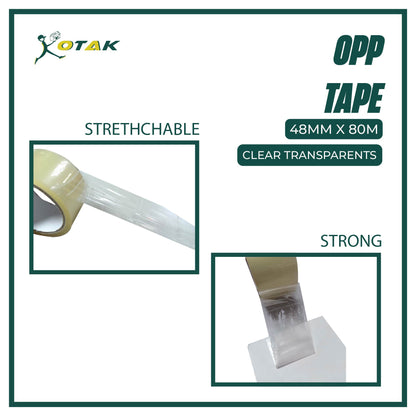 OPP Tape 48 mm x 80m transparent packaging clear adhesive tape